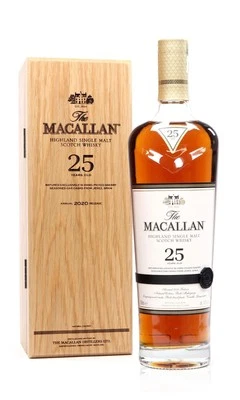 Macallan 25yo 700ml annual 2021 release in timber box