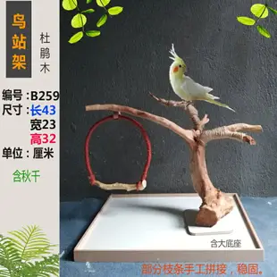 鳥站架 鸚鵡站架 鸚鵡架子 玄鳳牡丹中小型站架 樹根訓鳥架 樹枝鳥站架 站桿 實木『my4328』