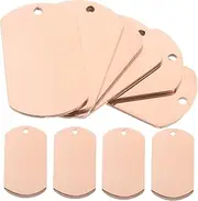 ADOCARN 10pcs Blank Metal Tags: Pets Dog Id Pendants Necklace Charms for Pet Anti Scratch Waterproof Tags for Daily Walks Travel