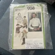 Simplicity 9138 size 16 uncut & checked blouses 1980 vintage pattern