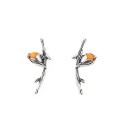 Robin Earrings - Silver stud earrings - Spirit Animal - Bird Earrings