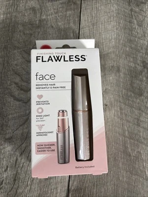 Finishing Touch Flawless Painless Facial Hair Remover Shaver NEW, OPEN BOX Gold