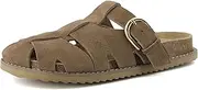 [CUSHIONAIRE] Benson Genuine Suede Clogs for Women – Adjustable Buckle Sandal with Memory Foam, Wide Widths
