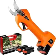 Pruning Shear Battery Powered, Kebtek Electric Pruning Shears Cordless Portable Electric Pruner with 2Pack 2Ah Rechargable Batteries -16.8V 25MM(0.98Inch) Cutting Diameter