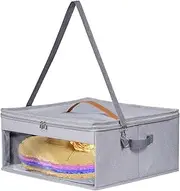 [Ancsttu] Cowboy Hat Storage Box - Hat Carrier for Travel,Shoulder Strap Attached Large Capacity Headwear Container for Family, Friends, Men, Women