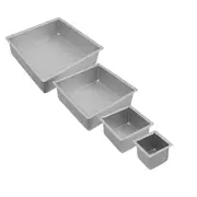 Bakemaster Square Deep Pan (Silver Anodised) - 25x10cm