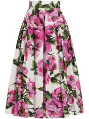 [Dolce & Gabbana] Dolce & Gabbana-Gonna A Fiori-Donna 40 IT