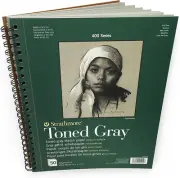 412-109 Toned Sketch Spiral Paper Pad 9-Inch X 12-Inch, Gray 50 Sheets