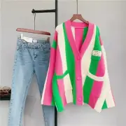 Stripe Cardigan Knit Cardigan