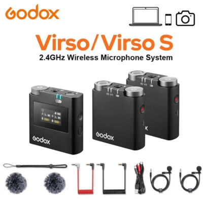 Godox Virso S M1 M2 2.4Ghz 200m Wireless Microphone System for Sony Cameras DSLR