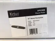 Kraus DP01MB Kitchen Faucet 10 inch Metal Deck Plate Matte Black