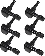 Mikinona 6pcs Guitar Pegs Guitar Accessories for Beginners Portable Tuning Peg Replacement Tuning Tuners Replacement Tuners Black Metal