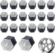 Tire Nut Cover, Sparkling Bolt Cover Set of 20, Anti-Scratch Removable Wheel Nut Decorative Cap for Car Exterior Dust-Proof Protection
