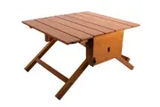 Beechwood Picnic Caddy Table - 40x21x39cm
