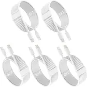 USB C to Lightning Cable [MFi Certified] 5Pack 6FT Fast Charging iPhone Charger Cord for iPhone 14 13 12 11 Pro Max XR XS X 8 7 Plus SE iPad and More