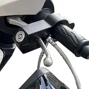FROMIRL Motorcycle Lock - Black, Cylindrical, Two Locks in One, Locks Handlebars and Helmet at the Same Time
