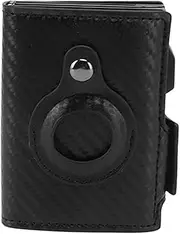 [Atyhao] Men's Airtag Business Card Holder Clip Card Holder Business Wallet Clip for Small Man (Black Carbon Fiber), black carbon fiber