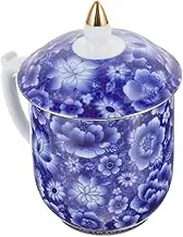FOYTOKI Tea Cup Tea Mug with lid Tea Steeper Mug Japanese Tea Mug Kitchen Accessory Tea Brewing Cup Loose Tea Steeper Cup Loose Leaf Tea Mug with Cover Porcelain Man