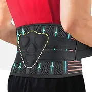 Back Brace For Lower Back Pain With 4 Stays-Lumbar Support For Heavy Lifting Men Women-Breathable Waist Support Relief Sciatica,Herniated Disc