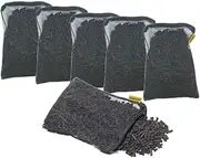 Aquapapa 6 lbs Carbon Charcoal Filter Media Pellets in 6 Mesh Bags for Aquarium Fish Tanks
