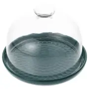Mini Cake Stand Display Glass Cover with Tray Platters Holder Lid