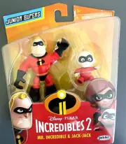 Incredibles 2 Junior Supers 2-pack Action Figures Mr Incredible & Jack New(C6)SA