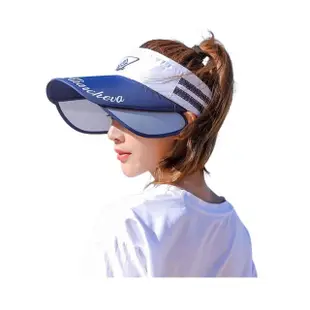 【Osun】女夏天戶外騎車運動防紫外線空頂伸縮帽緣防曬遮陽帽(顏色任選/CE334)