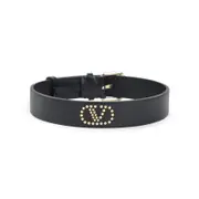 [Valentino Garavani] Valentino Garavani-Black Leather Necklace-Donna OS OS
