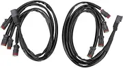 2Pcs DT Wiring Harness Adapter, Connectors Splitters Plug Play Wiring Harness, Heat Resistant High Power Wiring Harness Adapter Connector for LED Light Bar(4 in 1)