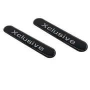 2Pcs Reflective 3D Car Sticker Xclusive Emblem Badge Side Mirror Decoration Decal Universal For Smart Brabus 2007-2017 black