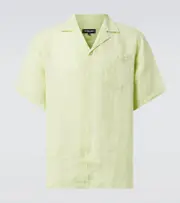 [Frescobol Carioca] Frescobol Carioca Angelo linen bowling shirt UK 16 green