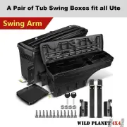 Ute Tub Universal Lockable Side Tool Box Storage a Pair fit Hilux Ranger Triton