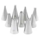 9pcs Open Star Cream Piping Nozzles Cake Decorating Set Metal Pastry Bag Tip SFW