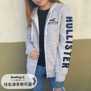 /現貨S號零碼出清/ Hollister 男生 黑/灰 經典 海鷗 logo 長袖外套 連帽外套