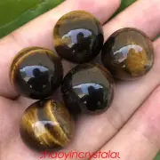 5pcs Natural tiger' s eye jasper mini ball quartz crystal 16mm sphere gem decor