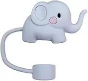 Blue Elephant Straw Cover for Stanley 40&30 Oz Cup, Cute Straw Topper for Tumblers,Silicone Straw Covers Cap for Stanley Cup Accessories, Straw Cap Stopper for Reusable Straws Tip Lids（10mm）