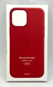 Apple iPhone 12 Pro Max Leather Case with MagSafe - Red (MHKJ3ZM/A)