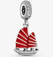 Genuine 100% Pandora Silver/CZ/ Enamel❤❤Chinese Junk Ship❤ ❤Dangle 791908EN09