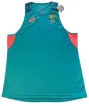 Asics Size Large Cricket Australia Light Weight Training Singlet Tank Top BNWT