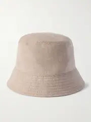 [Brunello Cucinelli] Brunello Cucinelli - Embellished Linen And Wool-blend Bucket Hat - Sand - S S Neutrals