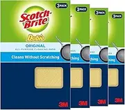 Scotch-Brite Dobie All Purpose Pads, 3Count (Pack Of 4) Total 12 Pads