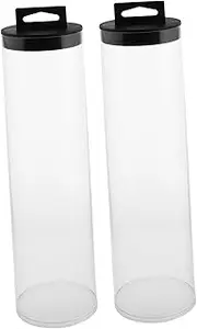 GANAZONO 2Pcs Clear Storage Tube for Tennis and Cylindrical Ball Display Case Portable Container for Home and Competition Use Holds Up to Balls
