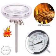 Stainless Steel Temperature Thermometer Gauge BBQ Grill Smoker Thermostat Tools