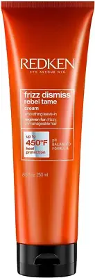REDKEN Frizz Dismiss Rebel Tame, Heat Protection Smoothing Cream, Babassu Oil...