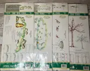 Lot 4 "Jeannie Serpa" Home Decor Stencils - Pond Life, Rabbits, Trees Birds Nest