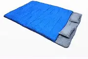 CJLWSLCO Blue Green Waterproof Warm Envelope Type Portable Thick Double Sleeping Bag Outdoor Camping Camping Travel Adult Sleeping Bag Waterproof Sleeping Bag Warm Sleeping Bag Down Sleeping Bag