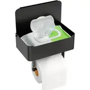 Stainless Toilet Paper Holder with Shelf Flushable Wipes Dispenser for Bathroom