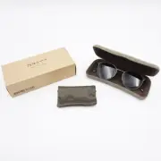 Brett Men's Mario Sun Men's Sunglasses in Gun/Khaki w/ Green Suede Case 5323