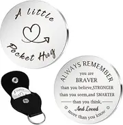 [najdeiuyt] Valentines Day Gifts for Him Her Wife Husband Teacher Appreciation Gifts Keychain Pocket Hug Friendship Gifts Birthday Gifts