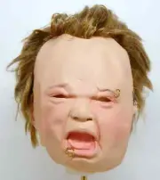 Halloween Costume Male Cry Baby Mask Full Head for Adults Latex Mask